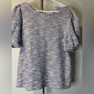 LOFT Multicolor Textured Blouse